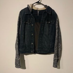 ❌SOLD❌ Knit Hooded Denim Jacket